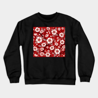 White Flowers Crewneck Sweatshirt